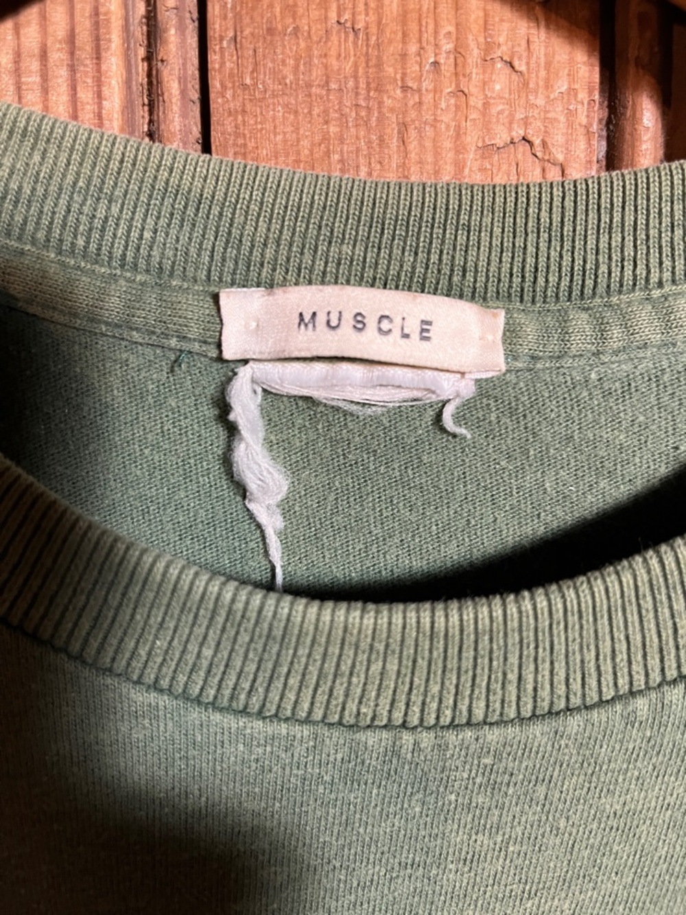 Abercrombie & Fitch Olive Green Logo Crew Tee - Picture 3 of 7